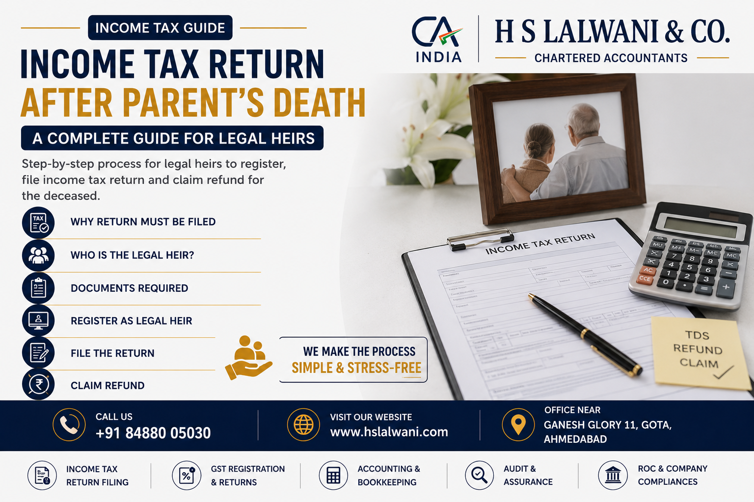 How to File ITR and Claim a TDS Refund for a Deceased Parent: A Legal Heir's Guide
